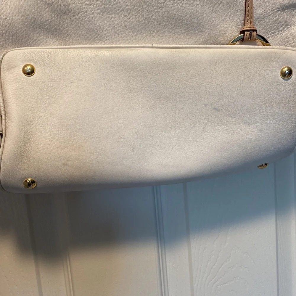 Michael Kors Off White Pebble Leather Tote Bag